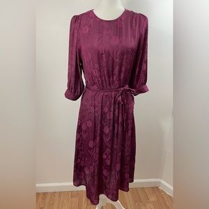 Banana Republic Burgundy Midi Dress-Size M